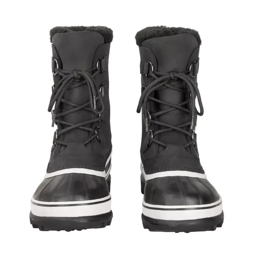 Sorel Men's 9 Women's 11 CARIBOU WP Waterproof Winter Boots Black Dark Stone NIB